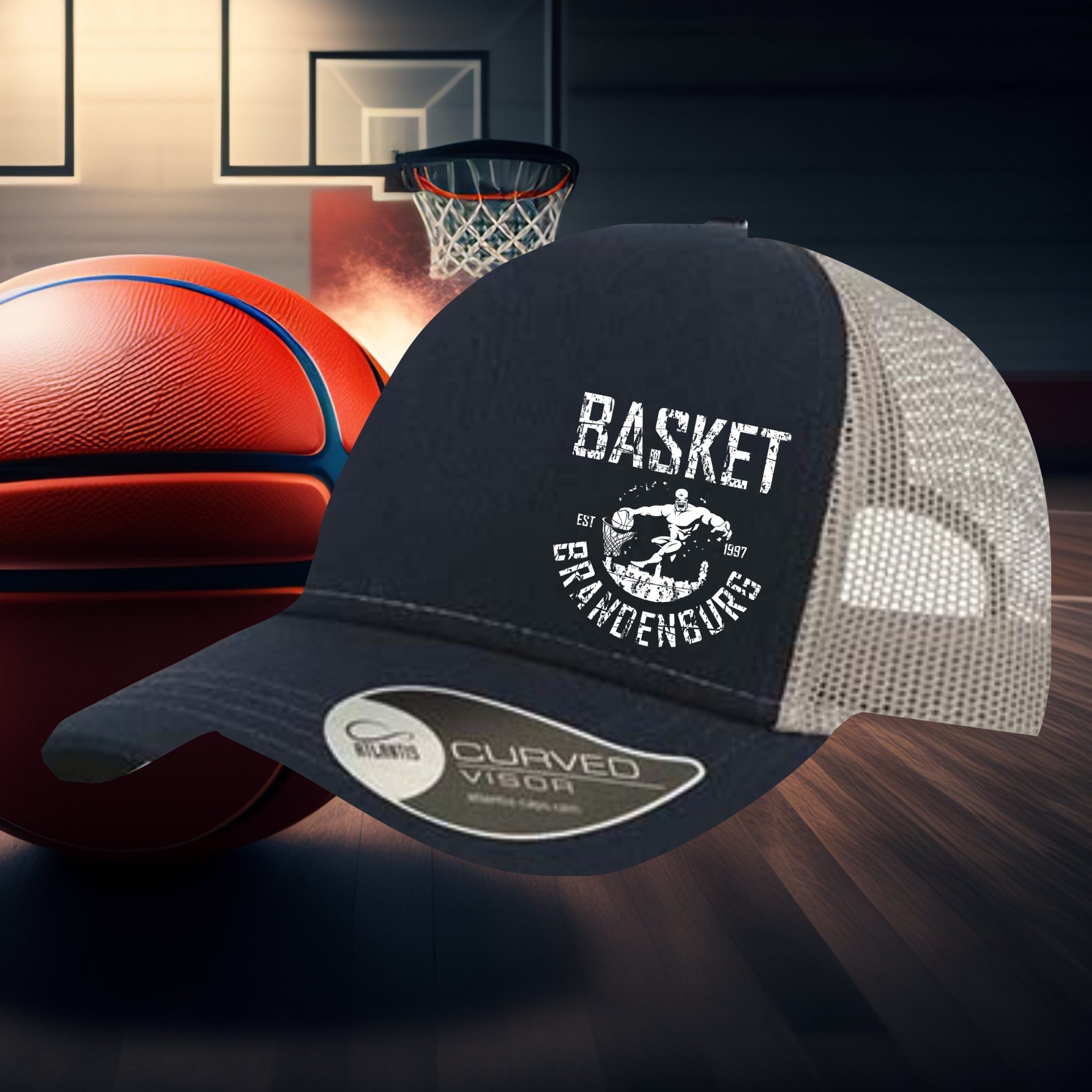 Rapper Cotton Truckercap Basket Brandenburg classics • Uni • div. Motive – Bild 8