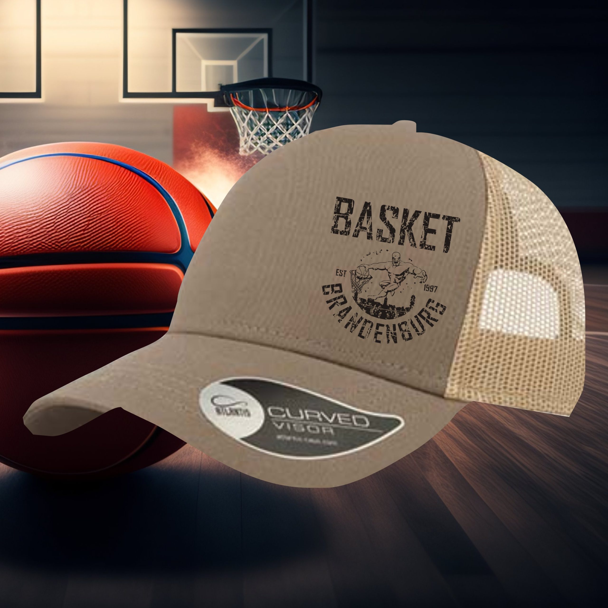 Rapper Cotton Truckercap Basket Brandenburg classics • Uni • div. Motive – Bild 9