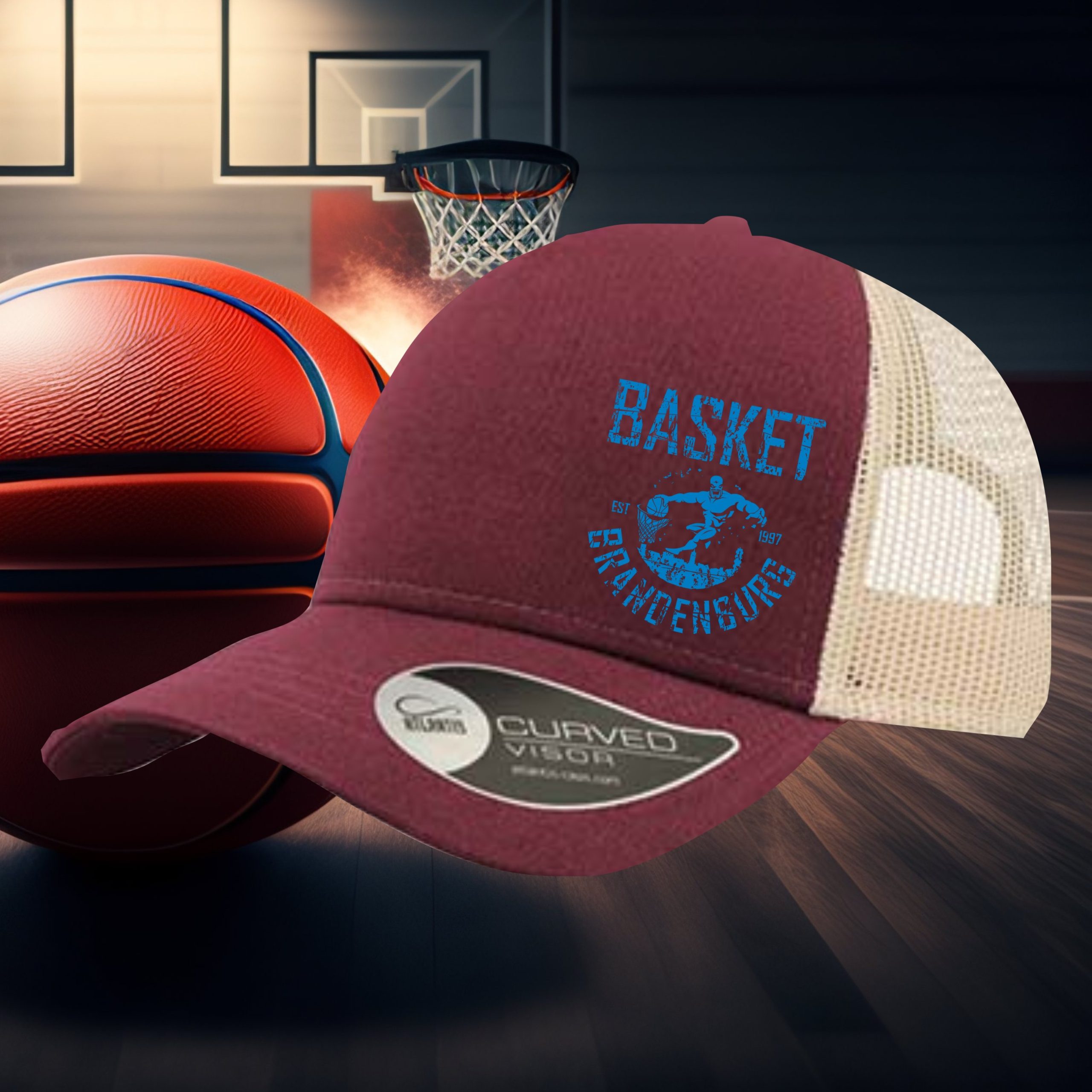 Rapper Cotton Truckercap Basket Brandenburg classics • Uni • div. Motive – Bild 10