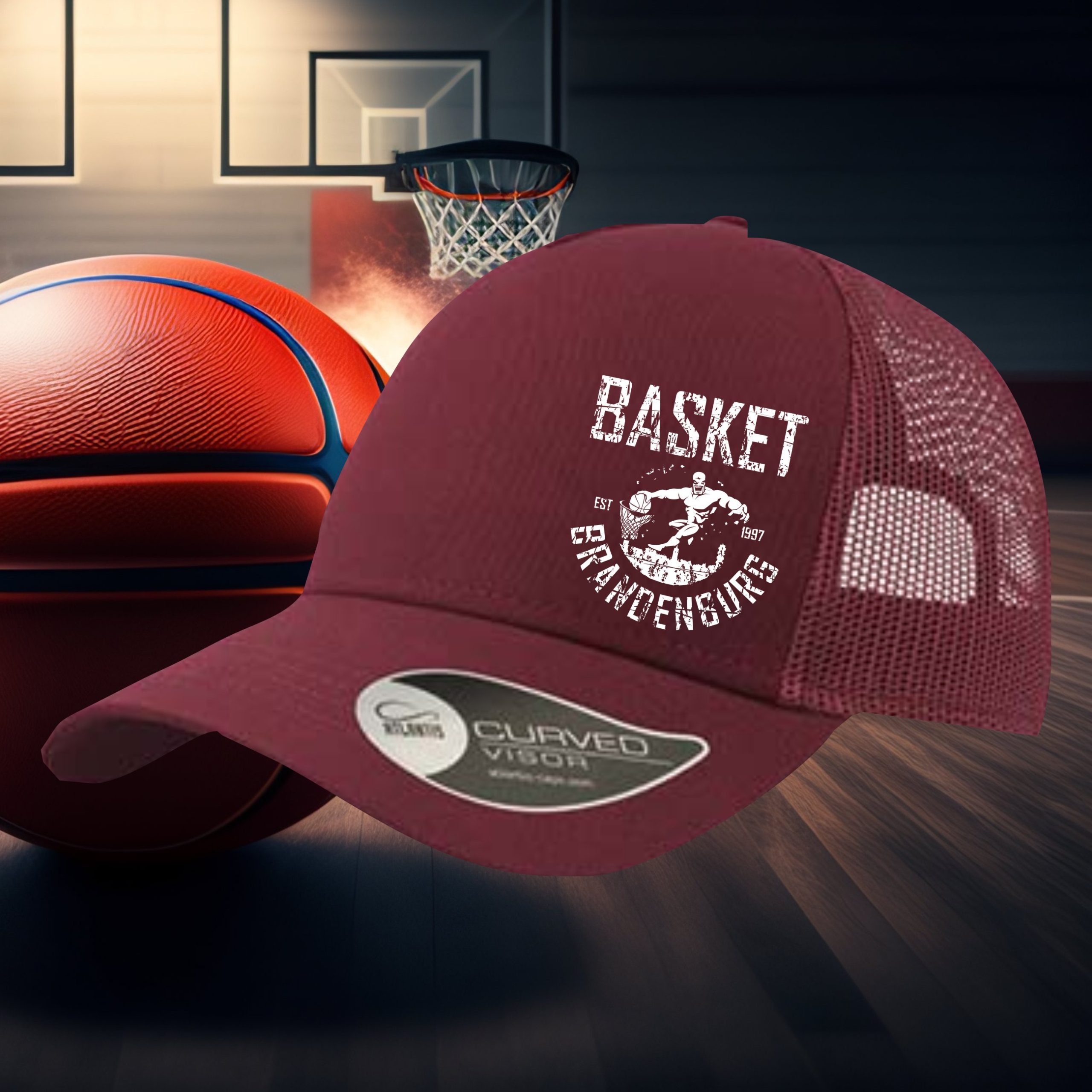 Rapper Cotton Truckercap Basket Brandenburg classics • Uni • div. Motive – Bild 11