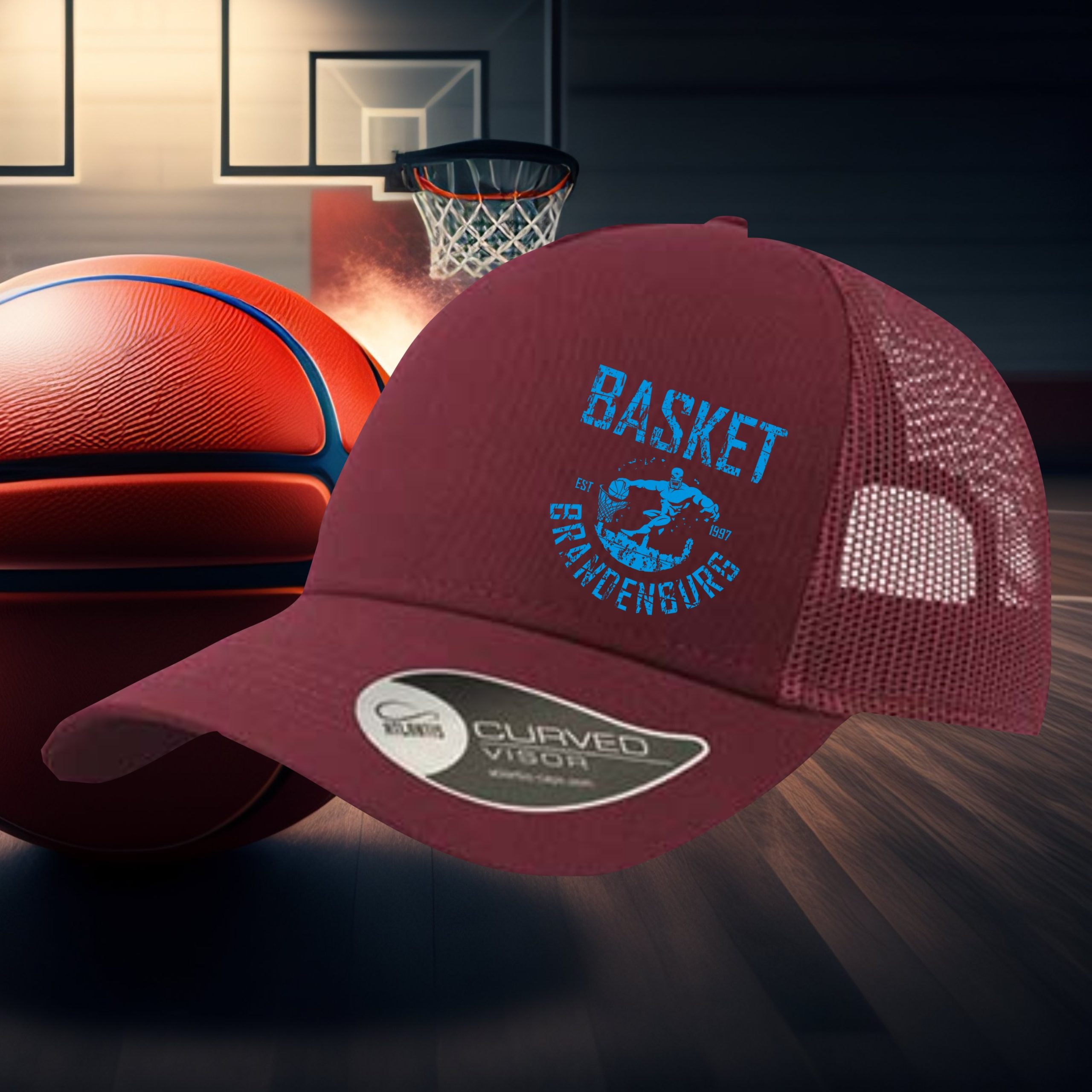 Rapper Cotton Truckercap Basket Brandenburg color • Uni • div. Motive – Bild 6